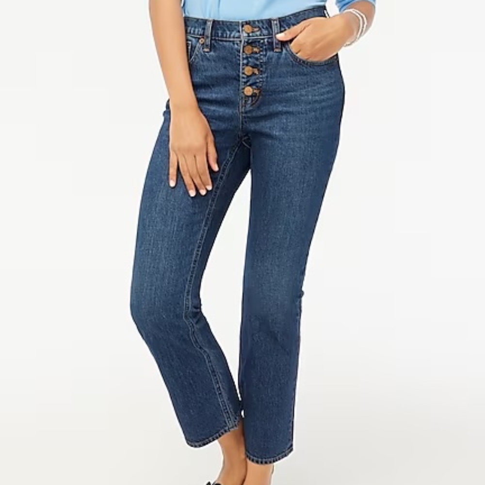 NWT J.Crew Factory Flare Crop Jean in All-Day Stretch - Size 25